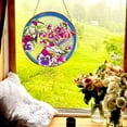 thumbnail image 3 of Stained Glass Window Hanging Hummingbird Window Suncatcher 6 Inch Glass Panel with Metal Chain and Hooks Sun Catchers Indoor Wall Art Home Decor Gift for Bird Lovers Women Mother's Day, 3 of 7