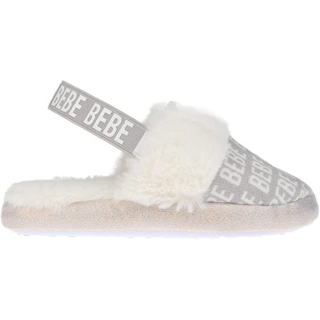 

bebe Girl s Fashionable Microsuede Slip-on Indoor Slippers