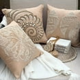 thumbnail image 4 of The HomeCentric Euro Sham Cover, Beige Euro Sham Covers Pack of 2, 26x26 inch (65x65 cm) Linen European Pillow Shams, Sea Urchins, Pearl, Beach Style Euro Pillow Covers Easter - Sea Urchin, 4 of 10