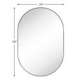 thumbnail image 3 of TEHOME Oil Rubbed Bronze Oval Mirror, 24x36 Inches, Capsule Pill Shaped, Stainless Steel Framed Bathroom Mirror, 3 of 5