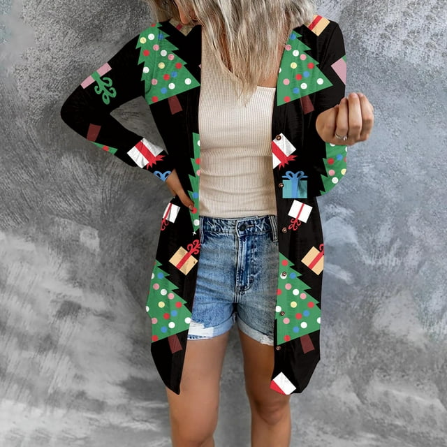 Open Front Shirt Coat, Fashionable Halloween Open Front Blouse Skin Friendly For Women For Daily Type 1,Type 2,Type 3,Type 4,Type 5,Type 6,Type 7,Type 8