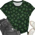 thumbnail image 4 of FDGIU ‌‌‌‌‌‌Women's St. Patrick's Day Graphic Tee - Short Sleeve Shamrock Print Crew Neck T-Shirt, 4 of 6