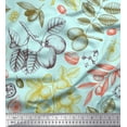 thumbnail image 1 of Soimoi Poly Georgette Fabric Leaves & Palm Fruits Print Fabric by Yard 52 Inch Wide, 1 of 1