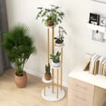 thumbnail image 5 of Costway 4-Tier Metal Plant Stand 49.5" Tall Potted Planter Display Shelf Storage Rack White, 5 of 10