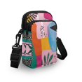 thumbnail image 3 of HELLHERO Cross Body Purse Colorful Geometric Patchwork Stylish Polyester Lightweight Adults 4.33x1.97x7.09 Casual Use, 3 of 7