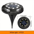 thumbnail image 1 of 4pcs Solar Ground Lights, Outdoor LED Powered Disk Lights, Solar Waterproof In-ground Lights, Color Changing Landscape Lighting, For Garden Deck Stair Step Lawn Patio Driveway Walkway Pathway Yard De, 1 of 5