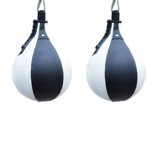 2X Bola de Velocidad de Boxeo Bolsa de Velocidad de PU en Forma de Pera Saco de Boxeo Bola Giratoria Pelota