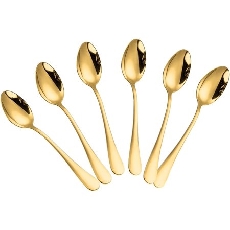 

Espresso Spoons. Mini Coffee Spoon. Stainless Steel Small Spoons for Dessert. Tea.Set of 6 (gold)