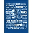 thumbnail image 3 of Chanasya Hope and Faith Prayer Inspirational Message Gift Throw Blanket - Posivite Energy Love Comfort Caring Thoughtful Uplifting Healing Gift for Best Friend Women Men - Blue Blanket, 3 of 3