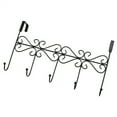 thumbnail image 4 of Over Door Coat Rack, Over the Door Hooks, Door Hanger with 5 Hooks, Metal Back Door Organizer for Towels,Keys,Coat,Hats,Black,1Pc, 4 of 5