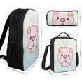 thumbnail image 2 of Wibbly Pig Backpack Three Piece Essentials 17 Inch Bag Lunch Tote Pen Case, 2 of 5
