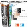 thumbnail image 7 of 20oz Tumblers Black Halloween Letter Bat Pattern Stainless Steel Vacuum Insulated Double Wall Travel Tumbler Cups Mug with Lid and Straw,Cleaning Brush for Cold & Hot Drinks, 7 of 7