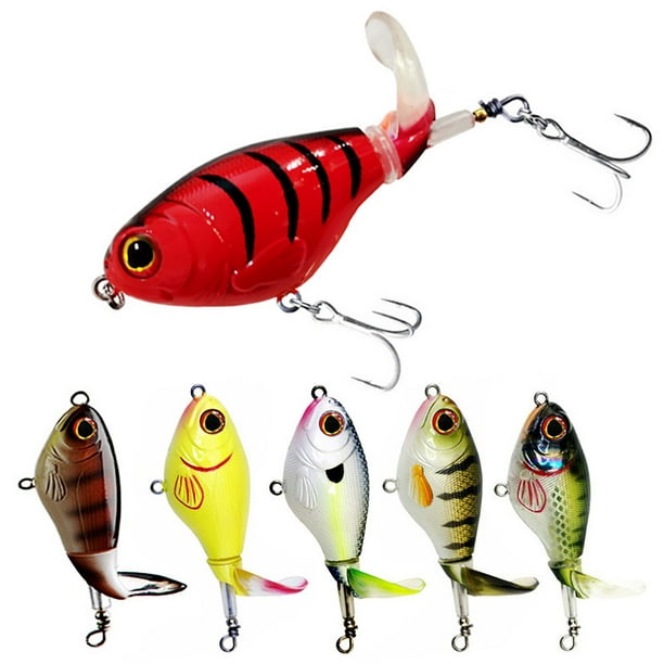 Edtara 75mm/17g Fishing Lures With Propeller Tail Top Water Fishing Baits With Hooks For Bass Pike Perch Other