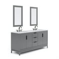 thumbnail image 3 of Water Creation Elizabeth 72" Wood Double Bathroom Vanity in Gray/Rubbed Bronze, 3 of 7