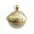 thumbnail image 4 of New 10k yellow Gold football Pendant charm sport fine jewelry gift unisex 2g, 4 of 12