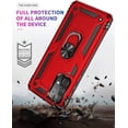 thumbnail image 4 of for Galaxy A52 Case,Samsung A52 4G&5G Case,with HD Screen Protector,[Military Grade] Ring Car Mount Kickstand Hybrid Hard PC Soft TPU Shockproof Protective Case for Samsung Galaxy A52 (Red), 4 of 7