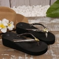 thumbnail image 7 of Ramiter Flip Flops for Women Womens Flip Flops Ladies Yoga Mat Comfortable Walking Thong Sandals With Plantar Fasciitis Arch Support Slip On Indoor Outdoor For Summer Gold,9, 7 of 7