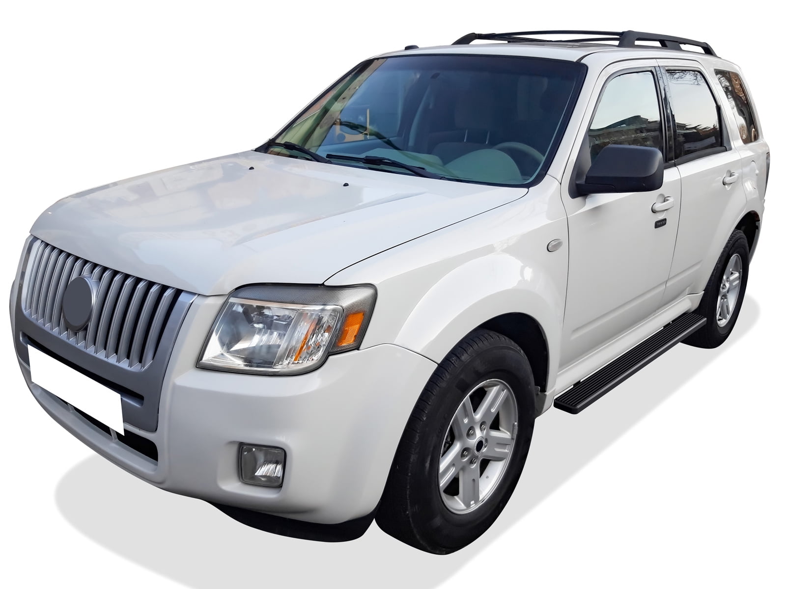 APS Running Boards 6 inches Matte Black Compatible with Ford Escape 2008-2012 & Mazda Tribute 08-11 & Mercury Mariner 08-10 Stainless Steel (Nerf Bars Side Steps Side Bars)