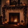 thumbnail image 7 of 6.56 Ft Halloween Black Rope Fringe Garland, Lighted Faux Black Garland Gothic Hanging Vine for Mantle Banister Spooky Halloween Decor, 7 of 7