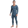 thumbnail image 4 of Moggemol Ensemble Thermique d'Hiver pour Homme, Couche de Base Douce avec Encolure Ronde pour la Randonnée en Plein Air Bleu Marine 3TG, 4 of 7