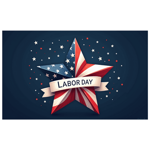 American Flag Patriotic Decor Labor Day Star Shape Banner Decorative Design for Holiday Celebration Event Display