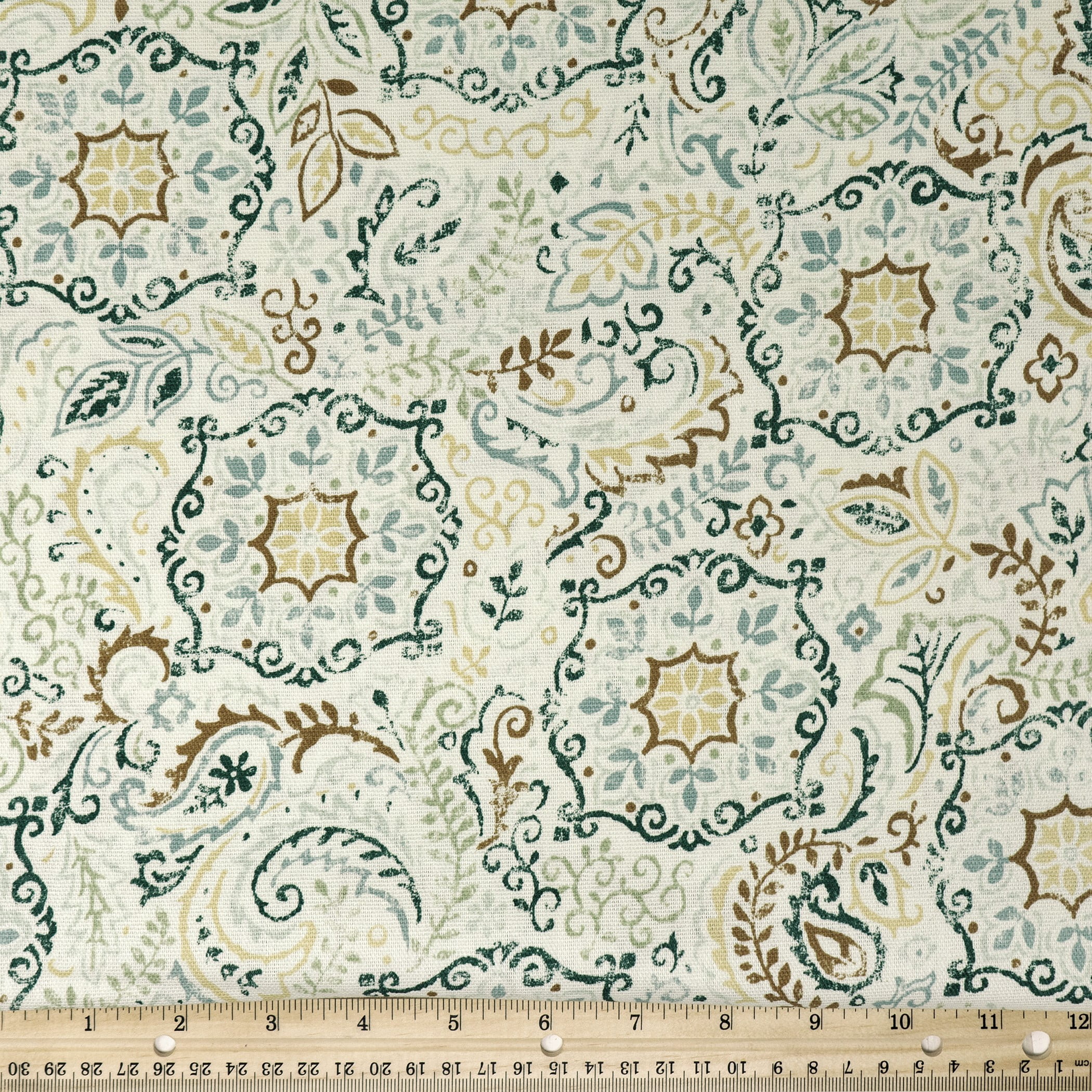 Waverly Inspirations 45' 100% Cotton Sewing & Craft Fabric 8 yd By the Bolt, Spa