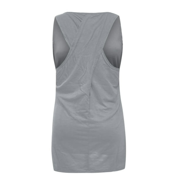FITINCLINE Women's Sports Vest Top Tie Tank Top Casual Gym Fitness Yoga  Training