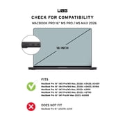 UAG MacBook Pro 16 Case M5 2026 M4 2024 M3 2023 Pro/Max Chip Rugged Lightwieght Touch ID Military Grade Dropproof Laptop Cover, Plyo Translucent Clear Ice