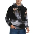 thumbnail image 2 of Naloa Black Cobra Snake Men's Casual Hooded Collar Drawstring Hoodies Pullover Sweatshirts Casual Long Sleeve Shirts-4X-Large, 2 of 7