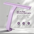 thumbnail image 2 of OVINESY 10" Shower Squeegee for Glass Doors, Streak-Free Silicone Blade, Ergonomic Handle, Built-In Hook, Squeegee for Shower Glass, Bathroom, Tile Walls, Mirrors, Windows, Car Windshields, Purple, 2 of 9