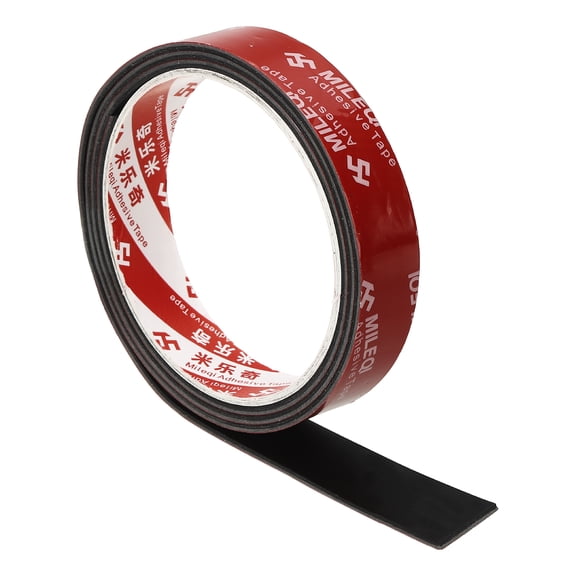 Neoprene Rubber Strips 3/4" x 1/16" x 3.3FT Adhesive Solid Rubber Sheet