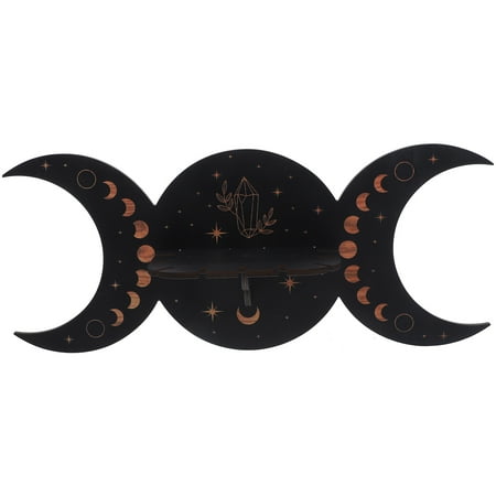 

Moon Phase Wall Display Rack Bohemian Style Crystal Display Shelf Wall Mounted Rack