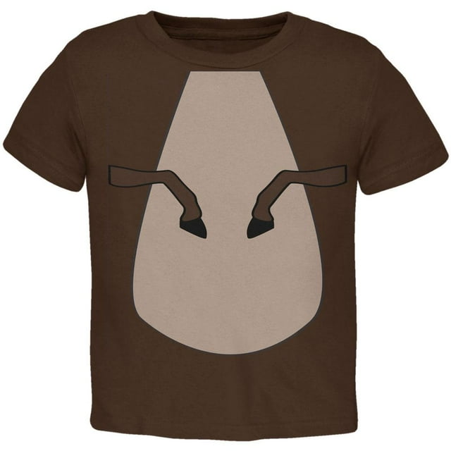 Costume de Cheval d'Halloween Poney Brun T-Shirt pour Tout-Petit
