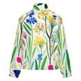 thumbnail image 6 of Jackets for Women Winter Coat Jackets Flannel Stand Collar Jacket(Vibrant Floral Summer Garden Art,Size:S-4XL), 6 of 7