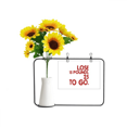 thumbnail image 1 of Perder peso cita rojo ingles Tarjeta de bendición de jarrón de girasol artificial, 1 of 3