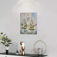 thumbnail image 2 of Sailboat Decor Wall Art for Living Room Boat Wall Decor Nautical Sailboat Canvas Painting Framed Artwork for Bedroom Bathroom 12''x16'', 2 of 6
