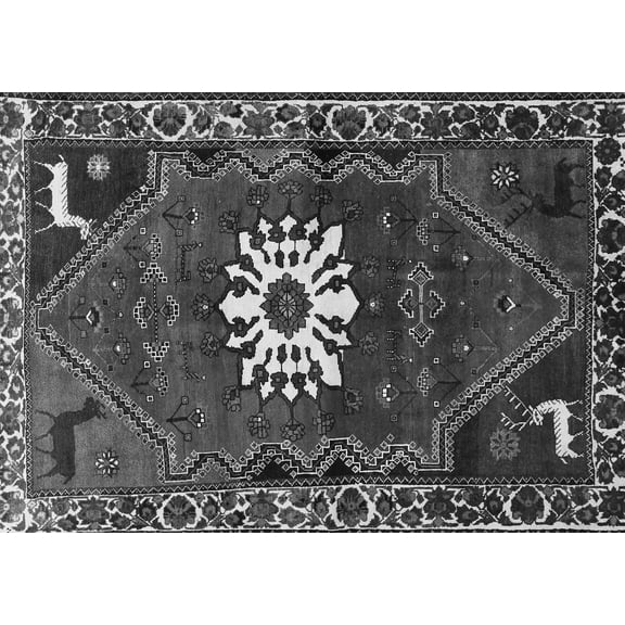 Ahgly Company Indoor Rectangle Persian Gray Traditional Area Rugs, 5' x 7'