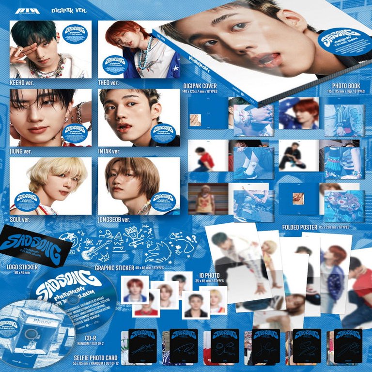 P1HARMONY - [SAD SONG] 7th Mini Album DIGIPACK RANDOM Version