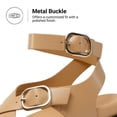thumbnail image 4 of DREAM PAIRS Women's Adjustable Ankle Strap Sandals with Contoured Footbed, Comfortable Flat Summer Casual Shoes with Anti-Slip Sole, 4 of 5