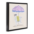 thumbnail image 3 of Stupell Industries Pastel Beach Umbrella Dalmatian Black Framed Floater Canvas Wall Art design by Krissy Mast, 18 x 18, 3 of 9