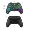 thumbnail image 4 of 2.4GHz Controller with 7 Colors RGB Light for Xbox Controller, Xbox One Series X|S,Consoles,Steam PC Windows, with 1000mAh Battery/Dual Vib-ration/Turbo/Programmable, LED,3.5mm Audio Jack (Black), 4 of 10