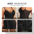 thumbnail image 5 of Qylux Women's Lingerie Set Sexy Lace Chemise & Babydoll Sleepwear for Women,Black,L, 5 of 6