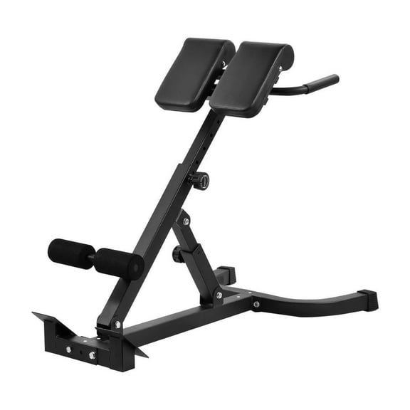 Hyperextension Roman Chair, Foldable Back Extension Bench, Adjustable Home Gym Machine for Core Training