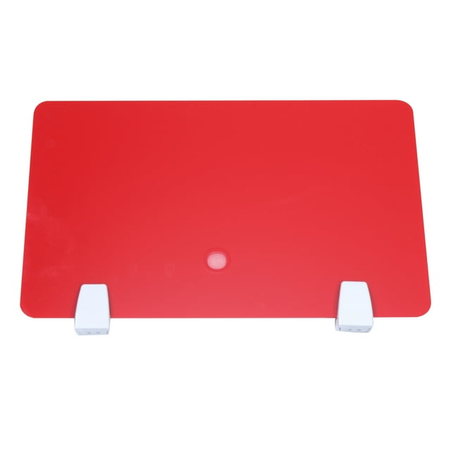 ORDDIART 1Pcs Rectangular Desk Divider Acrylic Red Privacy Screen for School and Office Use 19.7*11.8*0.2in
