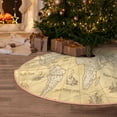 thumbnail image 4 of Salouo World Map Christmas Tree Skirt 30" Farmhouse Christmas Decorations Snowman Xmas Tree Skirt Tree Mat for Holiday Party Decor, 4 of 8