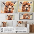 thumbnail image 4 of Designart Alpacas framed wall art decor, Alpacasframed wall art, Alpaca in Graceful Pose I , Extra large Modern Gold framed wall art, 44x34 inches Gold Frame, 4 of 5