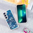thumbnail image 3 of Comepatible with Samsung S23 Plus Case Glitter Sparkle Gold, Luxury Phone Case Samsung Galaxy S23 Plus Case Silicone Shiny Bumper Protective Case Anti-Scratch Cover (Blue), 3 of 14