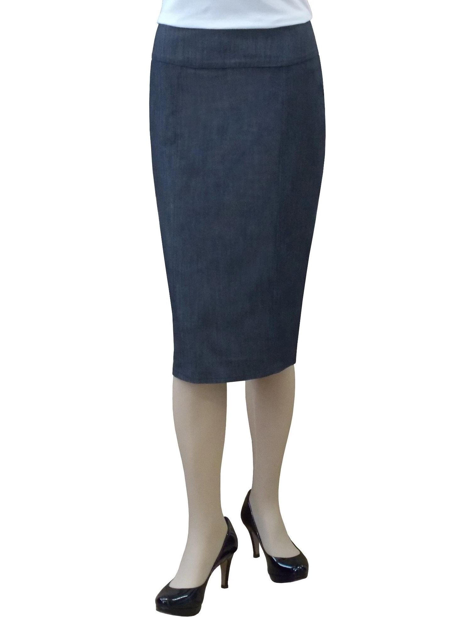 denim panel skirt