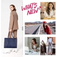 thumbnail image 4 of Laptop Bag for Women Waterproof Lightweight 15.6 Inch Leather Laptop Tote Bag Large Women Briefcase Professional Business Office Computer Work Bags Shoulder Handbag Black, 4 of 7