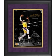 LeBron James Los Angeles Lakers Framed 11" x 14" Spotlight Photograph - Facsimile Signature - Fanatics Authentic Certified